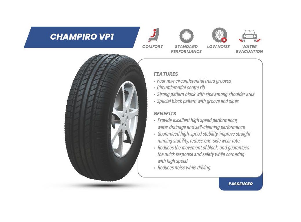 225 60R18 99H CHAMPIRO VP1 GT RADIAL Cockpit Tyres
